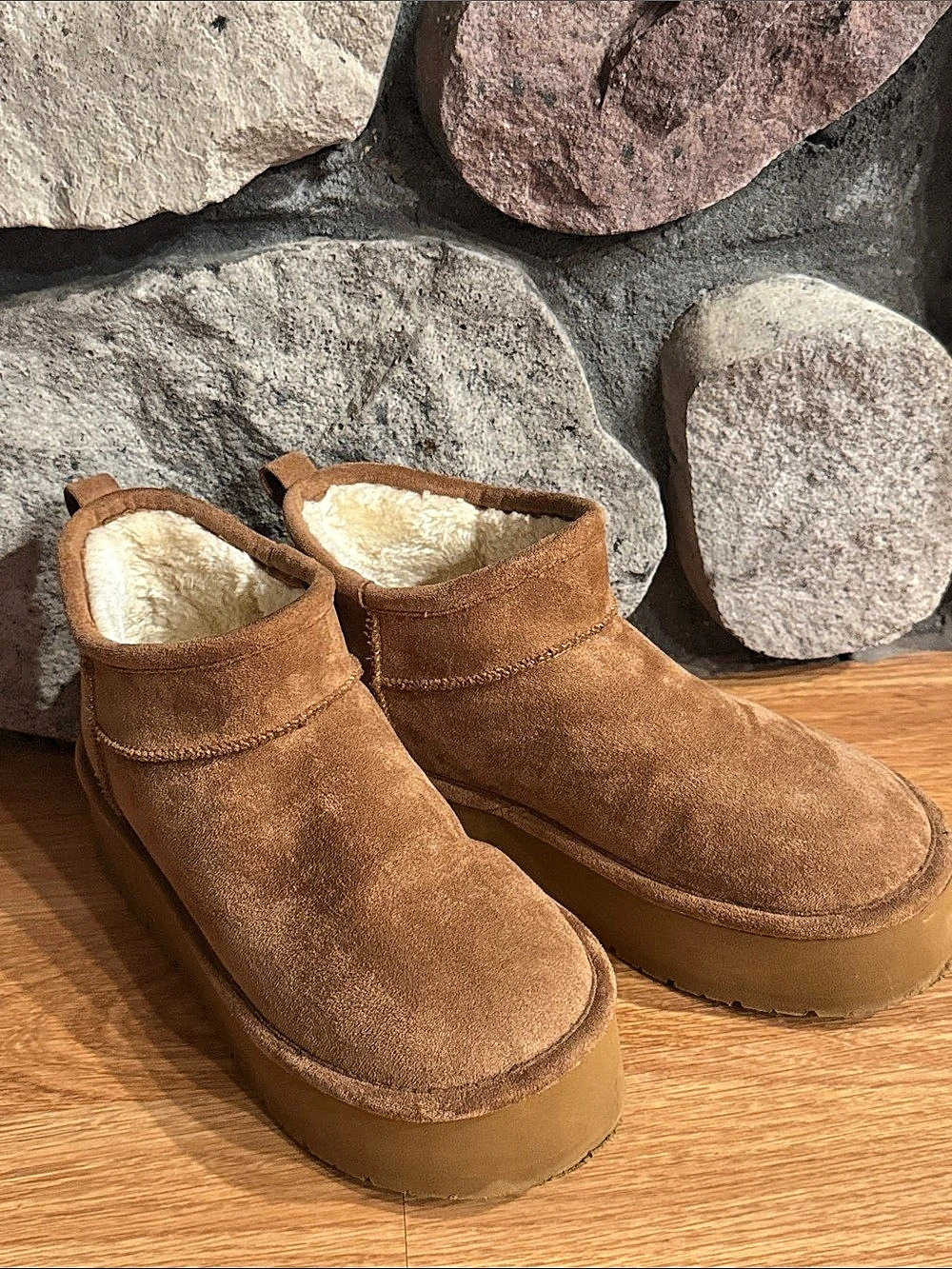 Madden Girl Platform Ankle Boots in Brown Like New